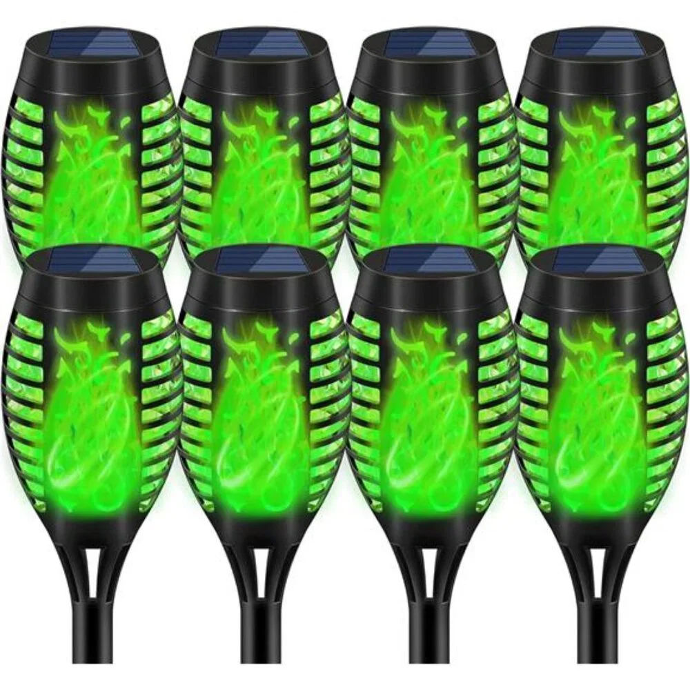 Solar Torch Lights for Garden Decor 8 Pack 12 LED Solar Lights for Outside